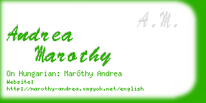 andrea marothy business card