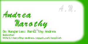 andrea marothy business card